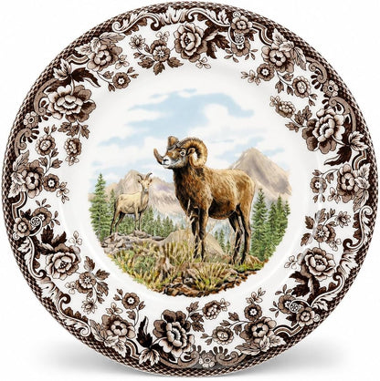 Spode Woodland Hunting Dogs Flat Coated Pointer Salad Plate