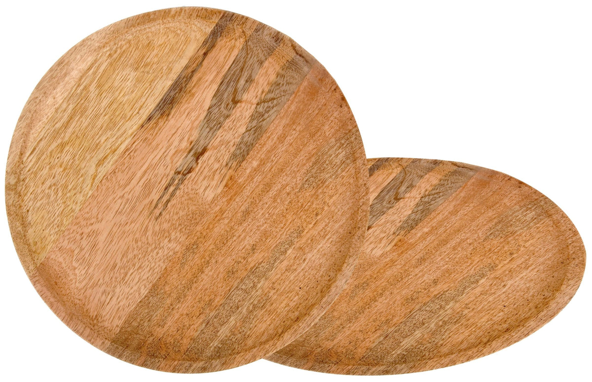 Alpha Living Home Wood Charger Plates, 11 in, Set of 4, Natural