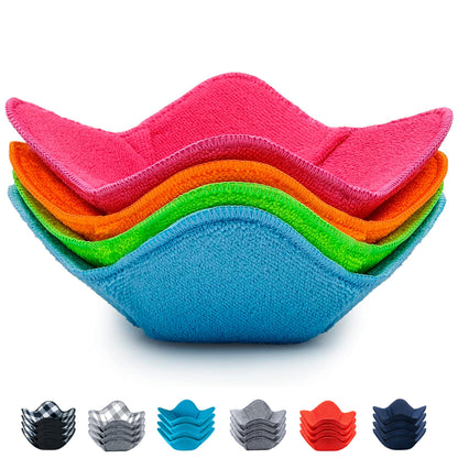 Aticca Microwave Bowl Cozy Holders, Heat Proof, Beige Multicolor 4-Pack
