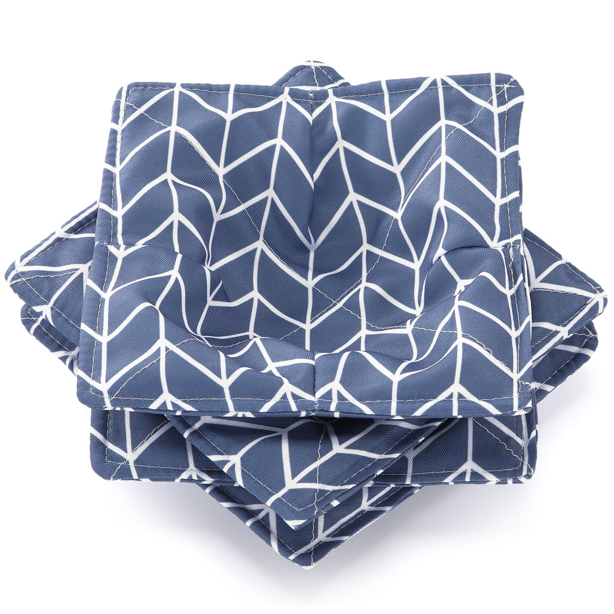 Cunhill 4 Pcs Cotton Microwave Bowl Cozy,Blue,Dog Style