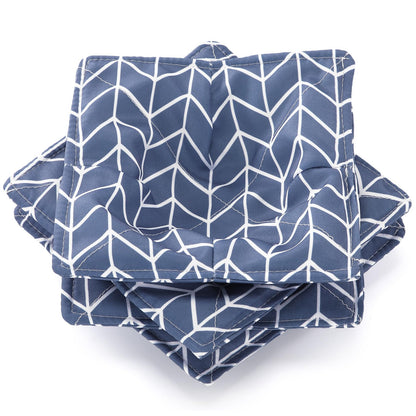 Cunhill 4 Pcs Cotton Microwave Bowl Cozy,Blue,Dog Style