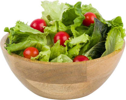 Classic Cuisine Mango Wood Bowl, Decorative Serving Dish, 7.75”x7.75”x3”