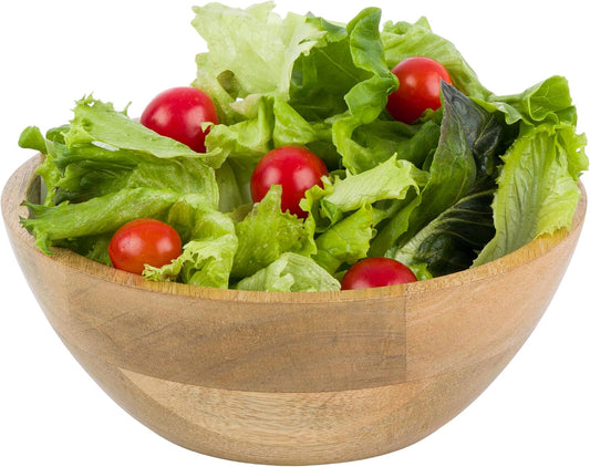 Classic Cuisine Mango Wood Bowl, Decorative Serving Dish, 7.75”x7.75”x3”