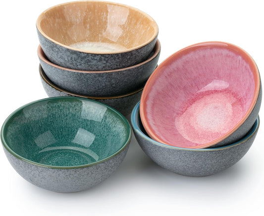 Brew To A Tea BTaT- Ceramic Dipping Bowls, 3.5 oz, 3.5 Inches, Soy Sauce Dish Ceramic, Small Serving Bowls for Side Dishes, Condiment, Sauces & Nuts, Chip-Resistant Dishwasher & Microwave Safe
