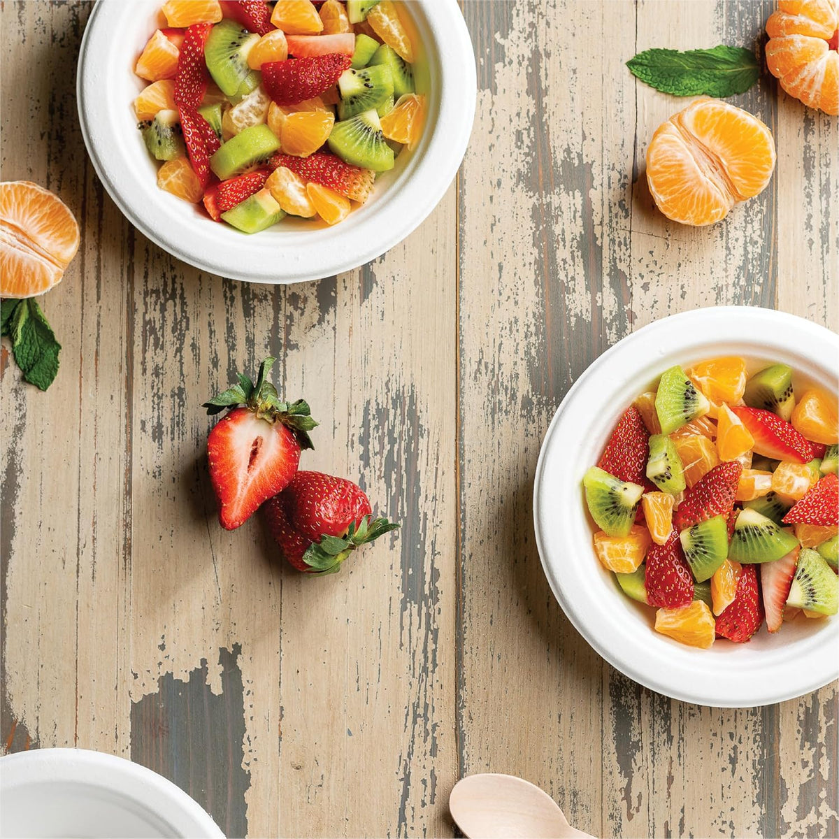 100% Compostable Paper Bowls - 12 oz [125-Pack] Heavy Duty Soup Bowls