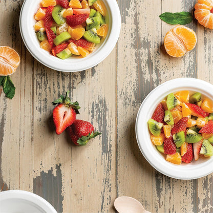 100% Compostable Paper Bowls - 12 oz [125-Pack] Heavy Duty Soup Bowls