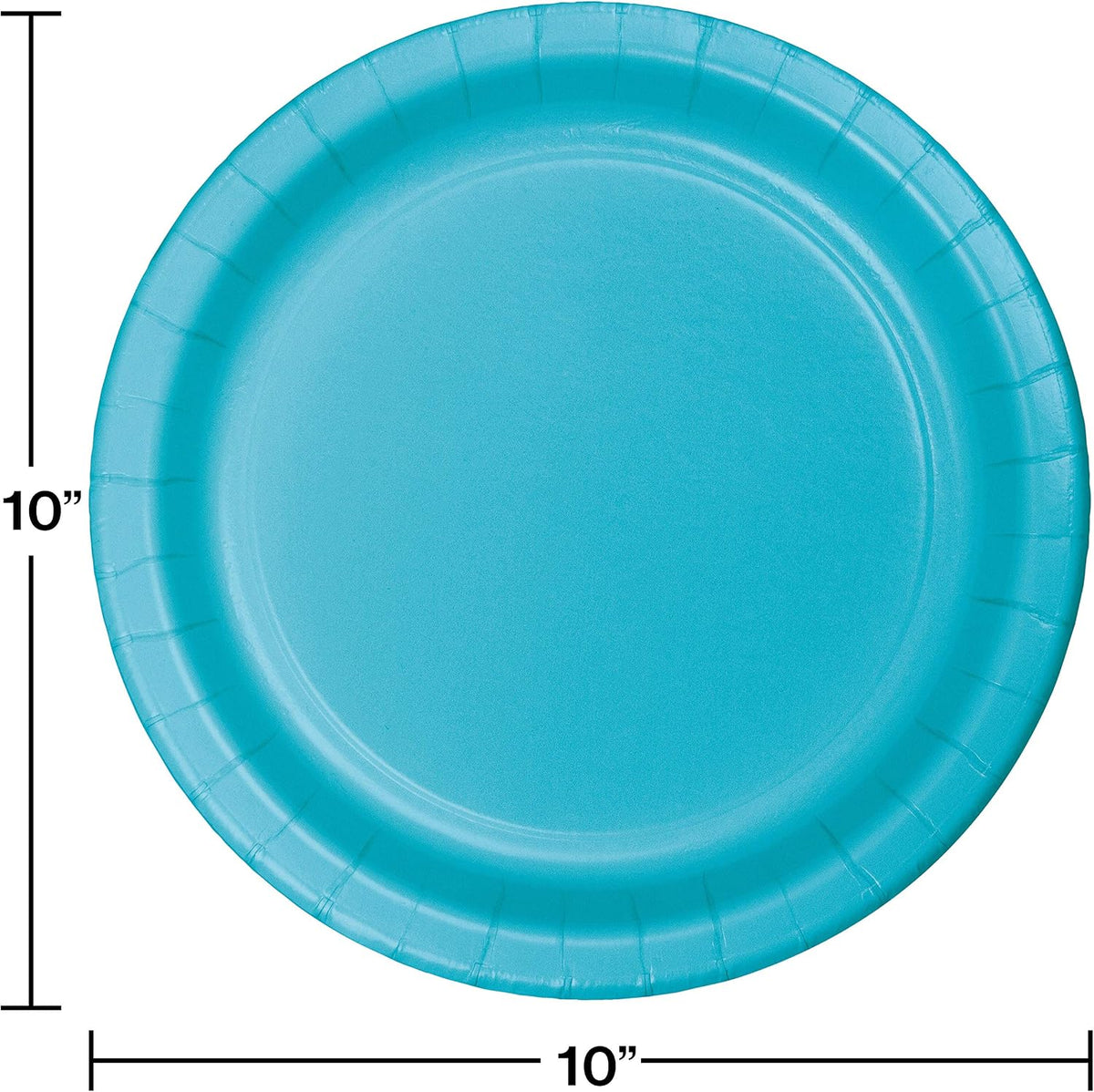 Creative Converting Bermuda Blue Plain Banquet Paper Plates-24pc / 10", (10.25")(24 Pack)