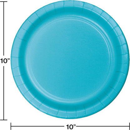 Creative Converting Bermuda Blue Plain Banquet Paper Plates-24pc / 10", (10.25")(24 Pack)