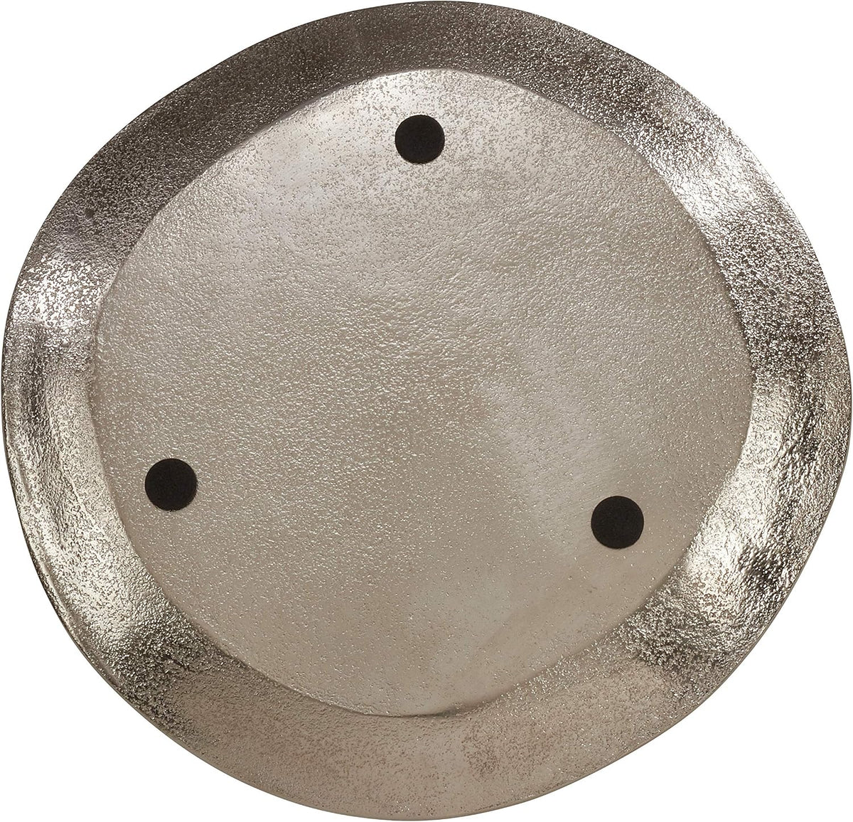 SARO LIFESTYLE Aluminum Organic Charger (Set of 4), 13"x13", Silver