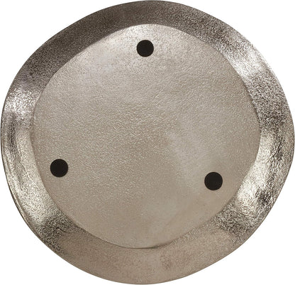 SARO LIFESTYLE Aluminum Organic Charger (Set of 4), 13"x13", Silver