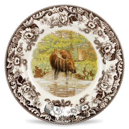 Spode Woodland Hunting Dogs Flat Coated Pointer Salad Plate